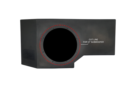 Can-Am® Defender HD11 Vented 10" Front Passenger Subwoofer Enclosure Unloaded | UTVS-DEF2-VENC-PASS-10-FRONT UTV Stereo