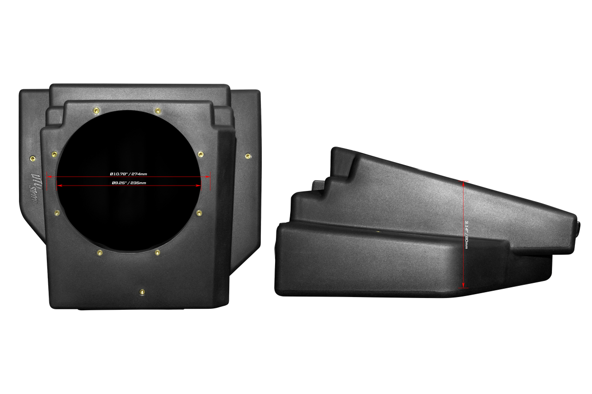 Can-Am® Maverick R 10" Rear Driver Subwoofer Enclosure (4-SEAT MODELS) – Unloaded | UTVS-R-ENC-DRIVER-4R UTV Stereo