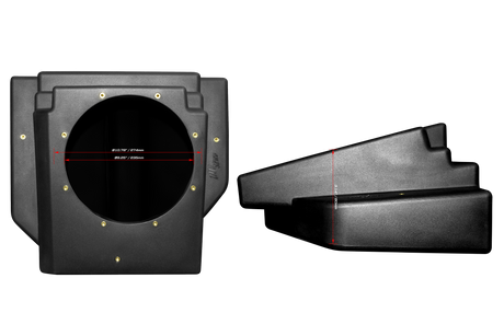 Can-Am® Maverick R 10" Rear Passenger Subwoofer Enclosure (4-SEAT MODELS) – Unloaded | UTVS-R-ENC-PASS-4R UTV Stereo