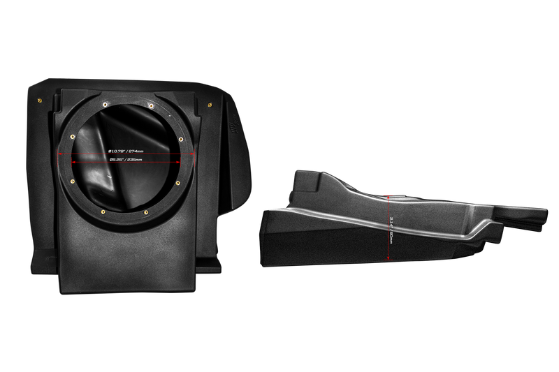 Can-Am® Maverick R 10" Front Passenger Subwoofer Enclosure (4-SEAT MODELS) – Unloaded | UTVS-R-ENC-PASS-4F