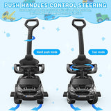 Versatile 4-in-1 Push Cars for Toddlers with LED Lights and Music