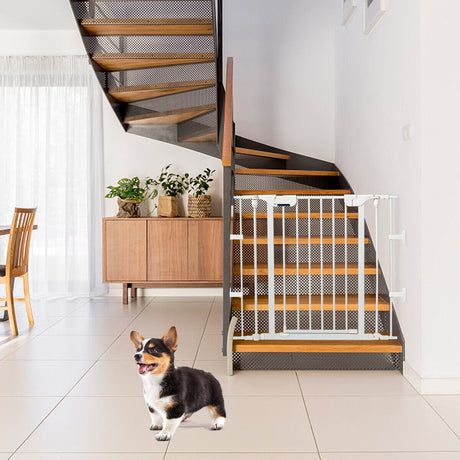 Versatile 8-Panel Metal Play Yard and Pet Barrier with Adjustable Wall Mount