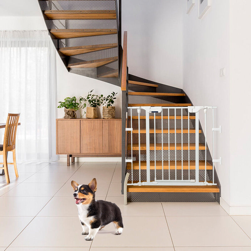 Versatile 8-Panel Metal Play Yard and Pet Barrier with Adjustable Wall Mount