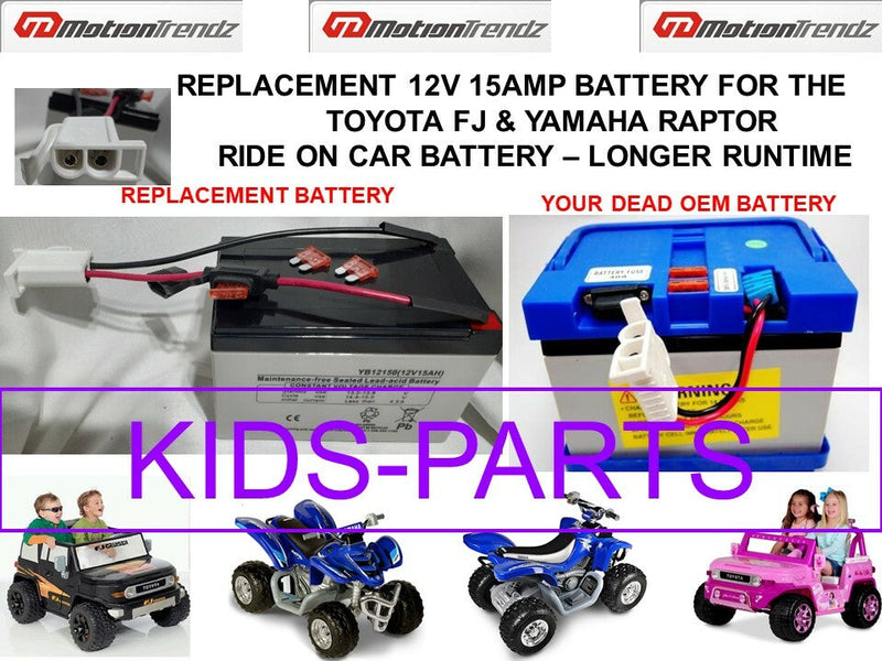 Dumar Mega Treadz Yamaha Raptor 700R 12V Battery with Extended Run Time