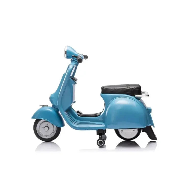 Electric 12V Kids Ride-On Scooter with LED Lights, MP3, USB, and Bluetooth Connectivity