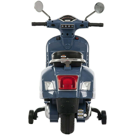 Vespa-Style 6V Electric Scooter for Kids with Training Wheels