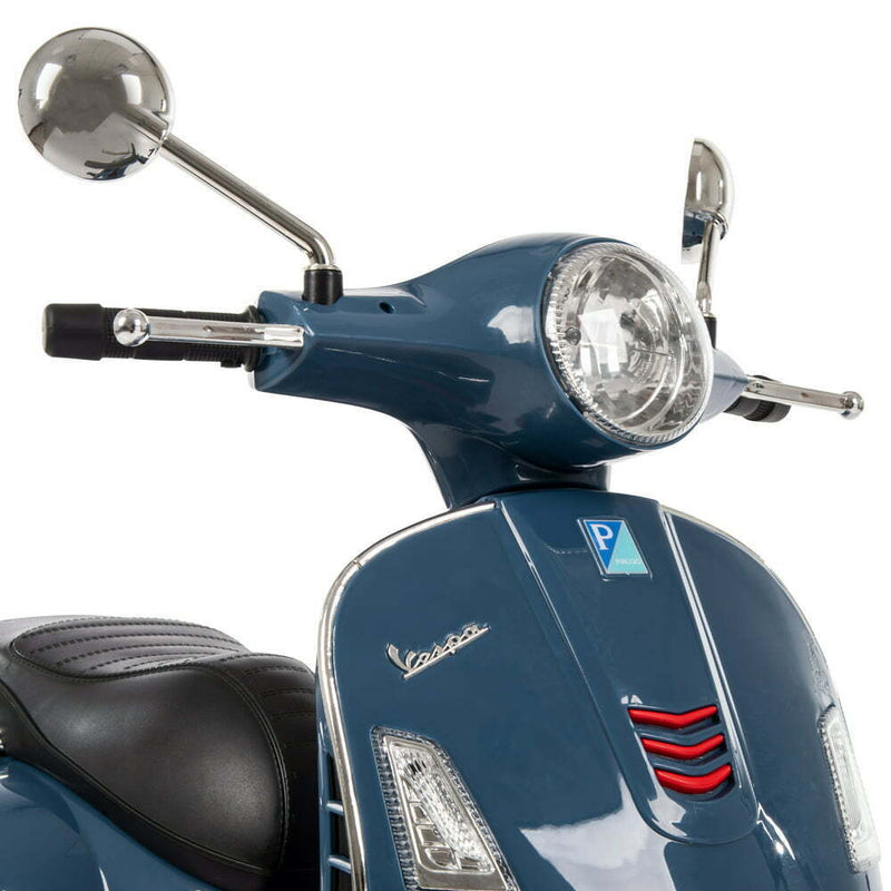 Vespa-Style 6V Electric Scooter for Kids with Training Wheels