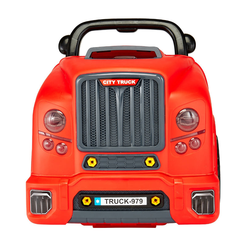 Kids Mechanical Car Repair Toy Set with Removable Engine Parts, Red