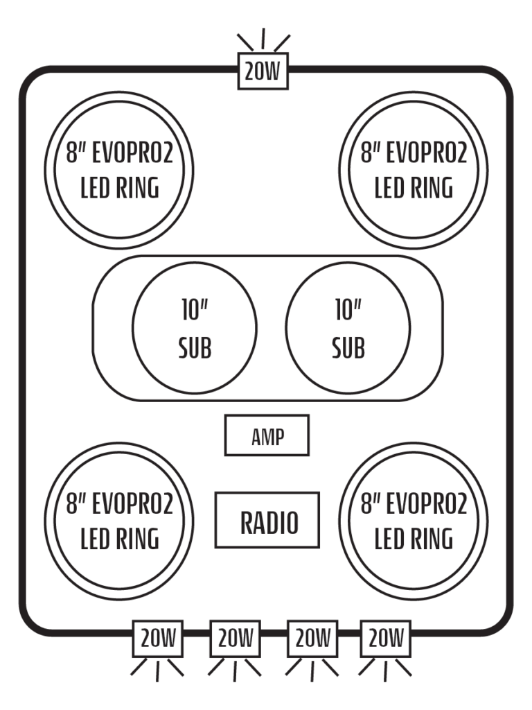 2014+ Yamaha Viking Stereo Tops (2-Door)