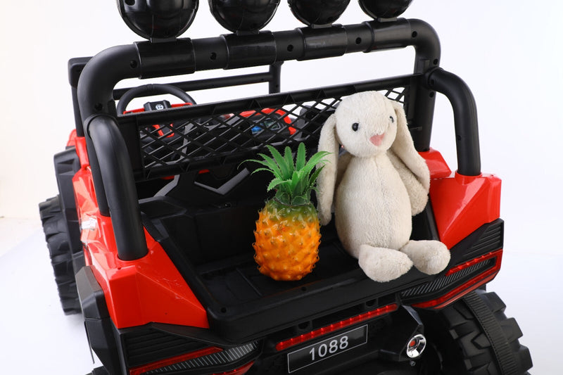 Kids 12V Ride-On Car with Remote Control, iPhone App Connectivity, and LED Lights