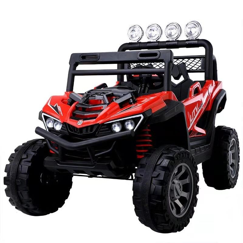 Kids 12V Ride-On Car with Remote Control, iPhone App Connectivity, and LED Lights