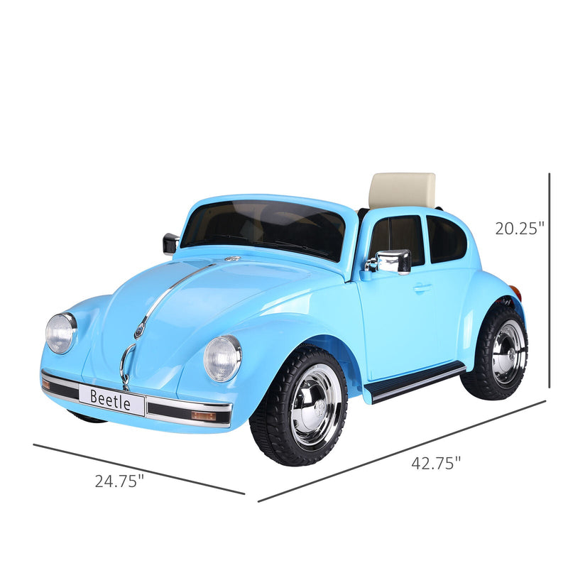 Volkswagen Beetle Kids Ride On Car with Extra Wide Tires - Perfect for Outdoor Play!