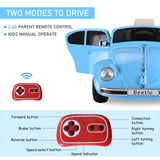 Volkswagen Beetle Kids Ride On Car with Extra Wide Tires - Perfect for Outdoor Play!