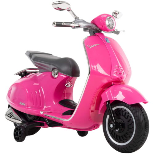 Vroom into Fun with the Huffy 6V Vespa Electric Scooter for Kids in Pink