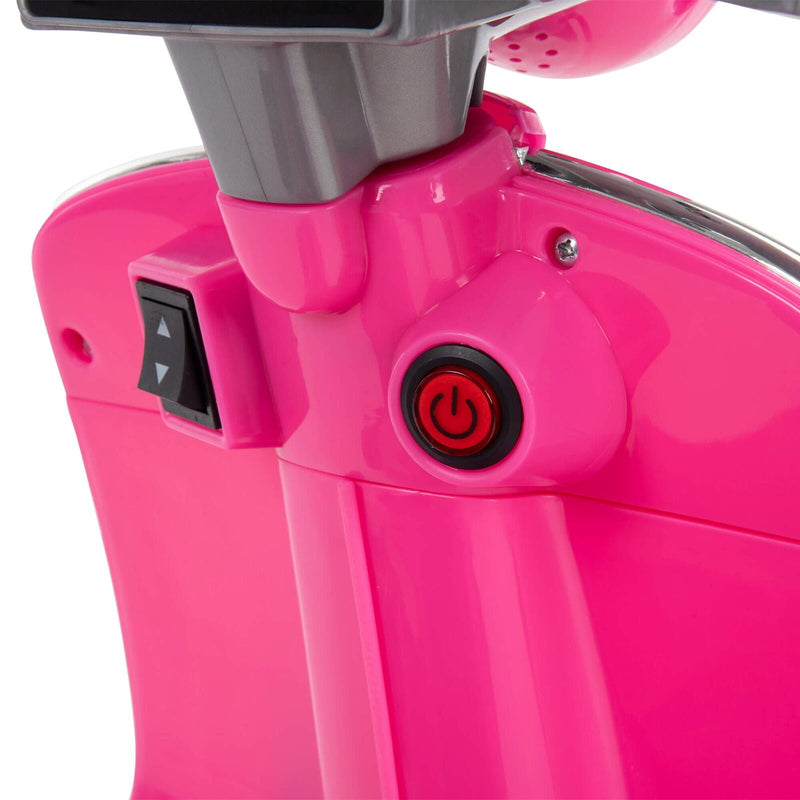 Vroom into Fun with the Huffy 6V Vespa Electric Scooter for Kids in Pink