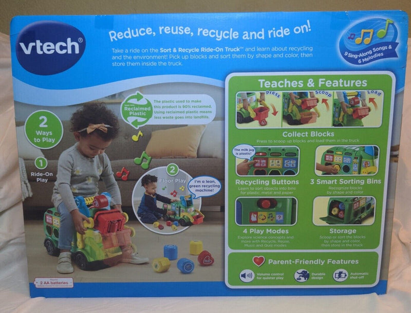 VTech Sort & Recycle Ride-On Truck: An Interactive Learning Toy for Kids