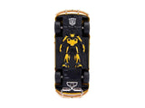 Weathered Yellow VW Beetle Diecast with Robot on Chassis and Charlie Figurine "Bumble"
