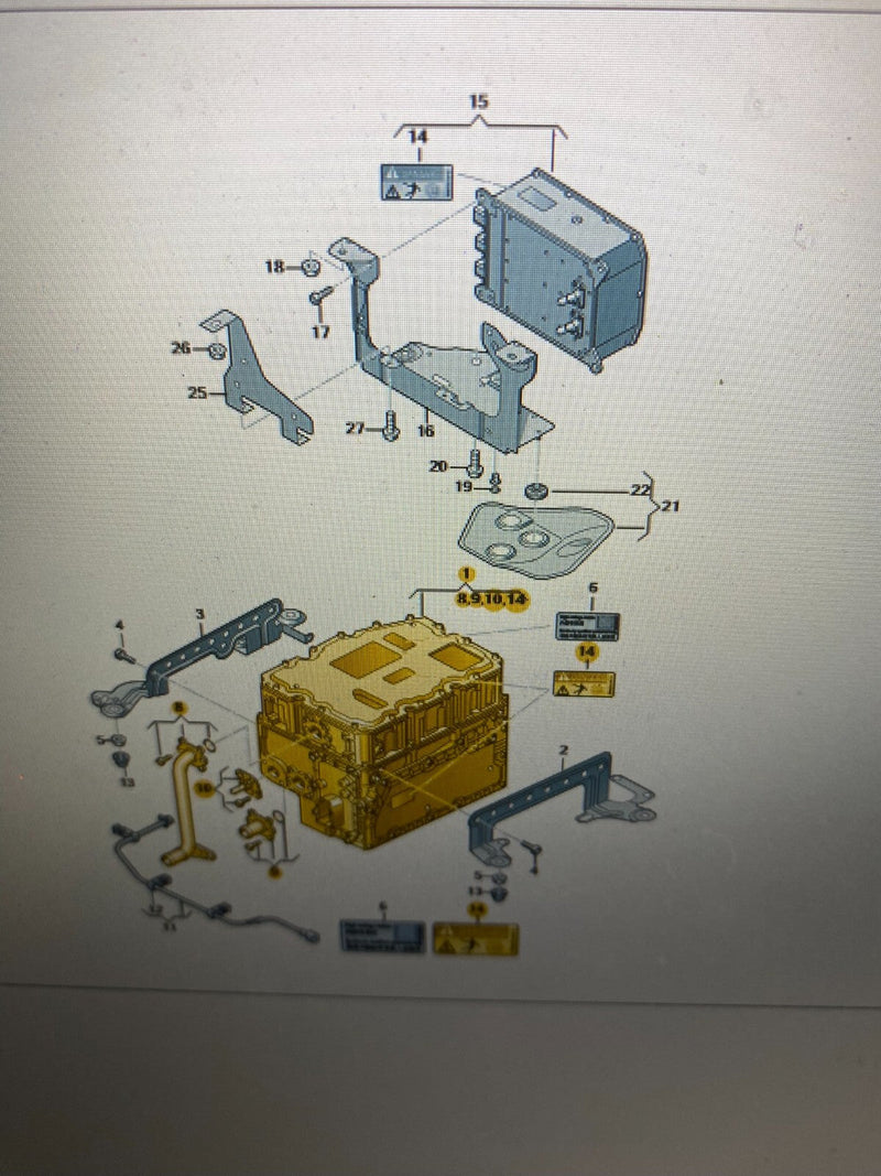 Touareg 760 Electronic Control Unit for Electric Drive 4M2907060 4M2907060B