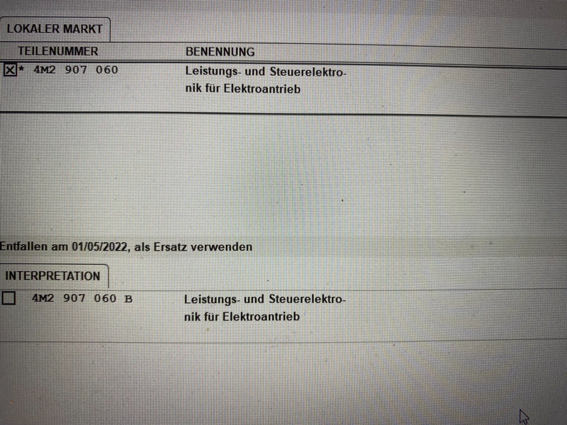 Touareg 760 Electronic Control Unit for Electric Drive 4M2907060 4M2907060B