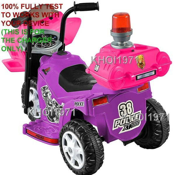 AC Charger Adapter for Kid Motorz Little Patrol Motorcycle Model 0287