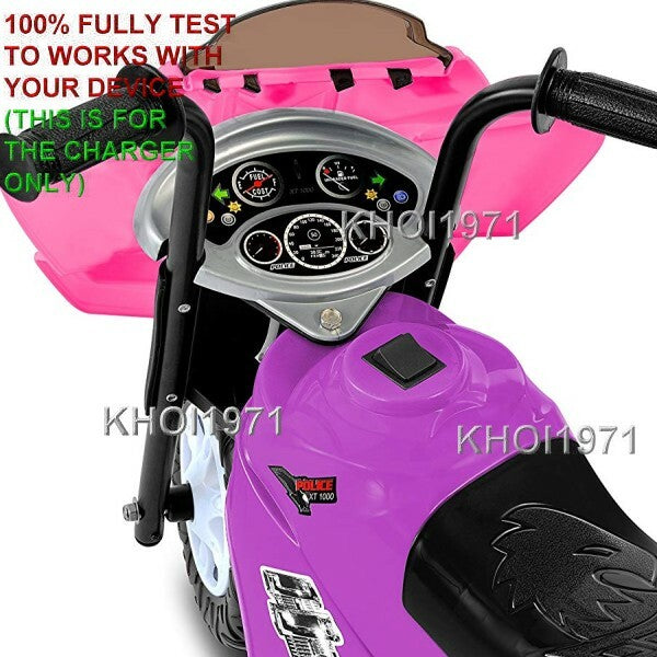 AC Wall Charger Adapter for Kid Motorz Little Police Patrol Ride-On Motorcycle