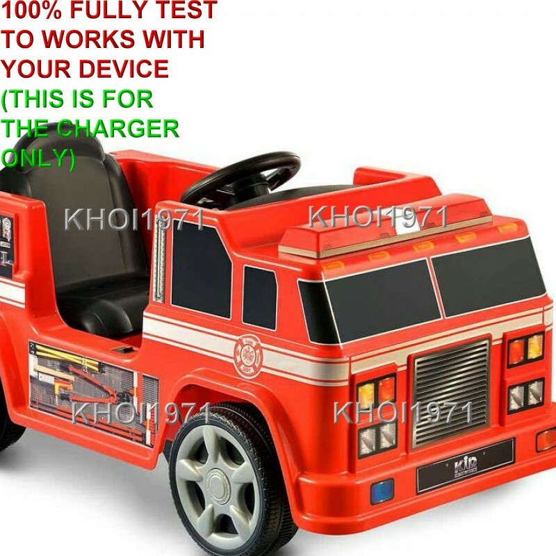 6V AC Wall Charger Adapter for Kid Motorz Fire Truck Engine Ride-On Toy