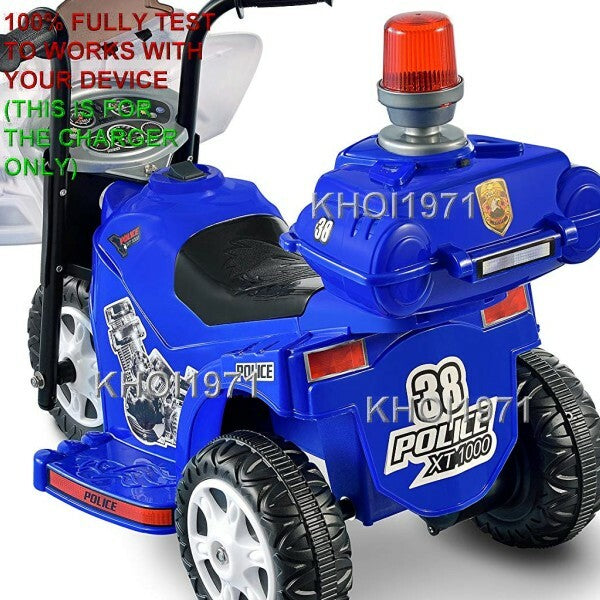 Wall Charger AC Adapter for Kids Motorz Little Police Patrol Ride-On Motorcycle