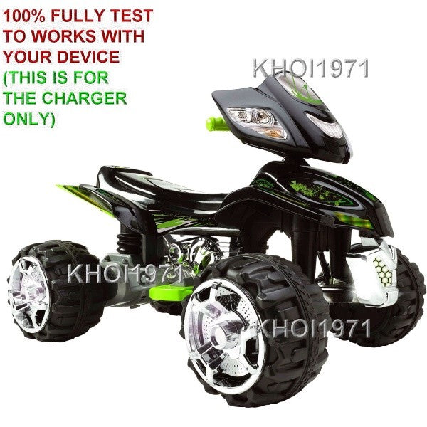 12 Volt AC Wall Charger Adapter for Monster Trax Quad Bike 4-Wheeler – Black and Green