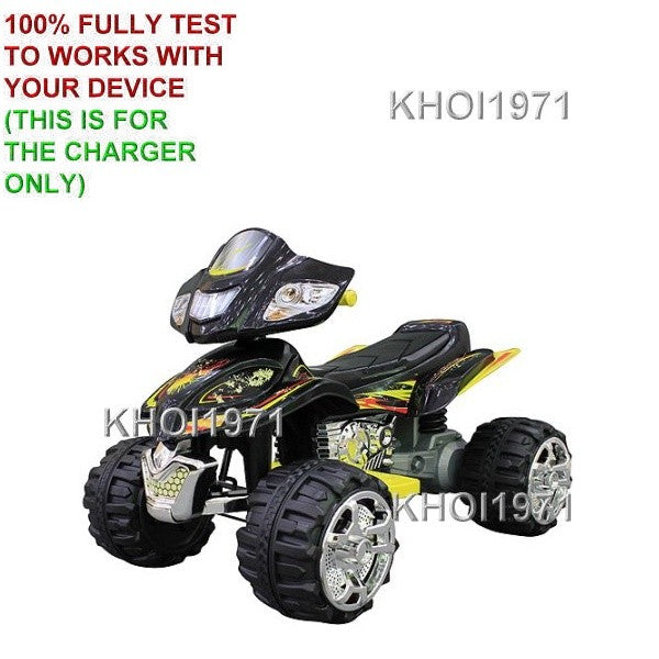 12 Volt AC Wall Charger Adapter for Monster Trax 8F Black and Yellow-Orange Quad Bike