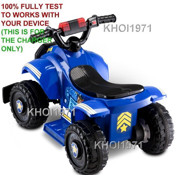 6V AC Wall Charger Adapter for Kidtrax Paw Patrol Chase Ride-On Battery KT1378WM