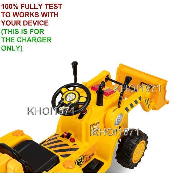 AC Wall Charger Adapter for Kidtrax Paw Patrol Rubble's Digger Ride-On Toy