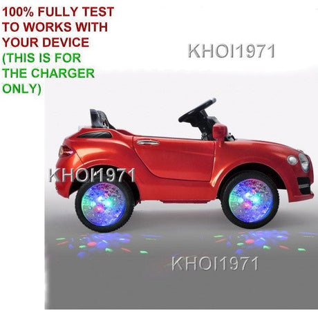 8V AC Wall Charger Adapter for Kids Ride-On Car with RC Remote, Red