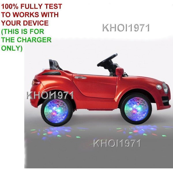 8V AC Wall Charger Adapter for Kids Ride-On Car with RC Remote, Red