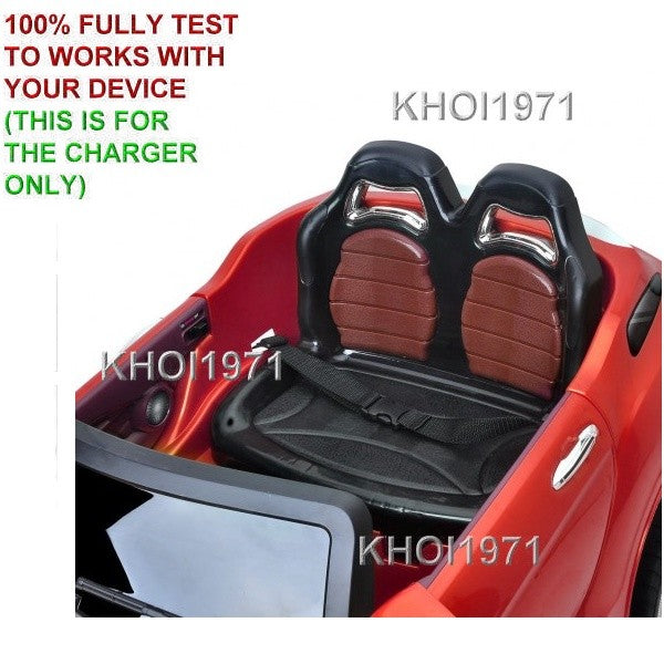 8V AC Wall Charger Adapter for Kids Ride-On Car with RC Remote, Red