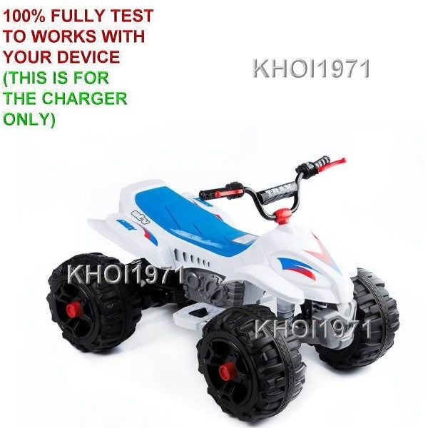 12 Volt AC Wall Charger Adapter for Monster Trax Quad Bike with White, Blue, and Red Trim Options