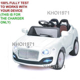 White 8V AC Charger Adapter for Kids Ride-On Car with Remote Control