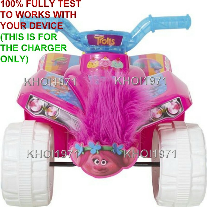 Pink AC Wall Charger Adapter for Dynacraft Trolls Quad Ride-On 8803-20