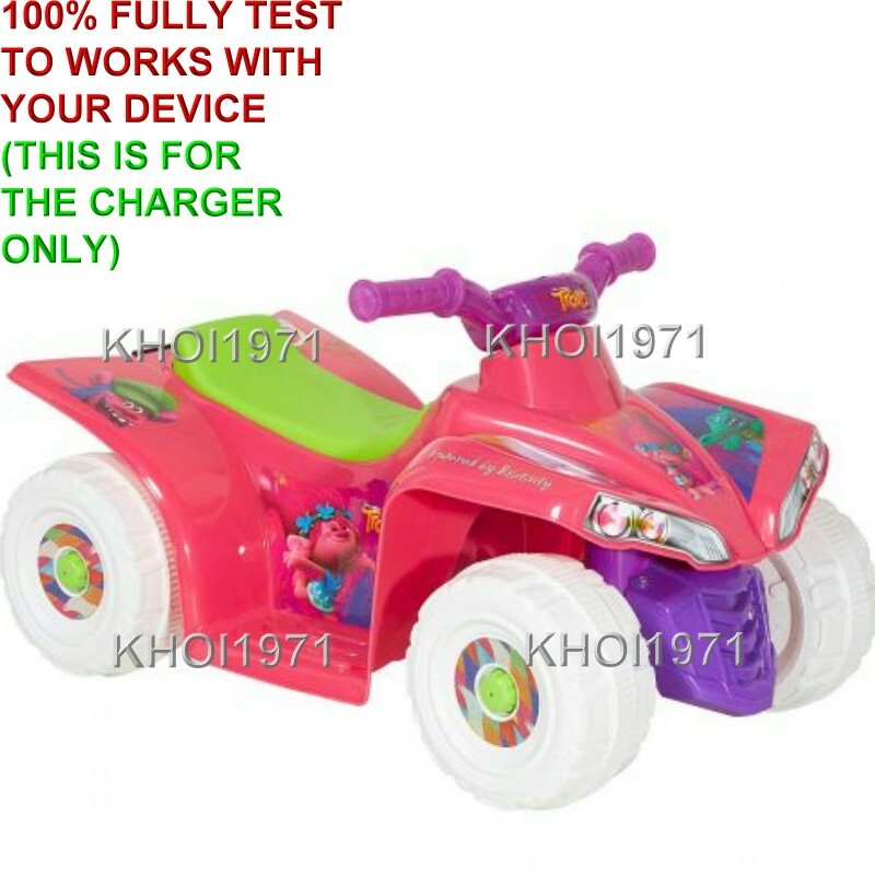 6V AC Wall Charger Adapter for Pink Quad Ride-On Battery Compatible with Trolls Models