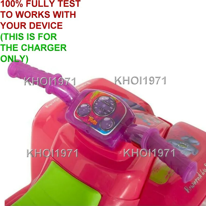 6V AC Wall Charger Adapter for Pink Quad Ride-On Battery Compatible with Trolls Models