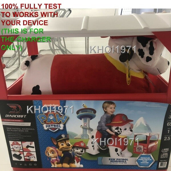 6V Deluxe Ride-On Charger and AC Adapter for Paw Patrol Marshall Model 8804-71