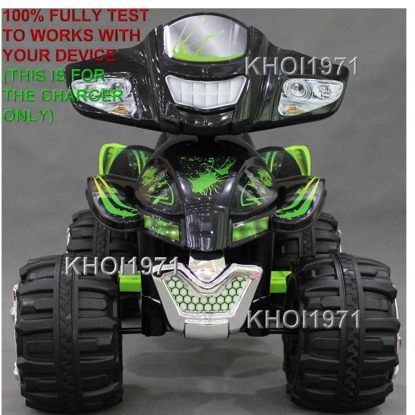 12-Volt AC Wall Charger Adapter for Monster Trax Quad Bike 4-Wheeler – Black and Green