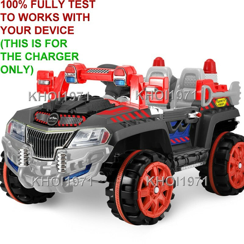 Black AC Wall Charger Adapter 8F4 1157 for Kid Motorz Construction Patrol Truck Ride-On