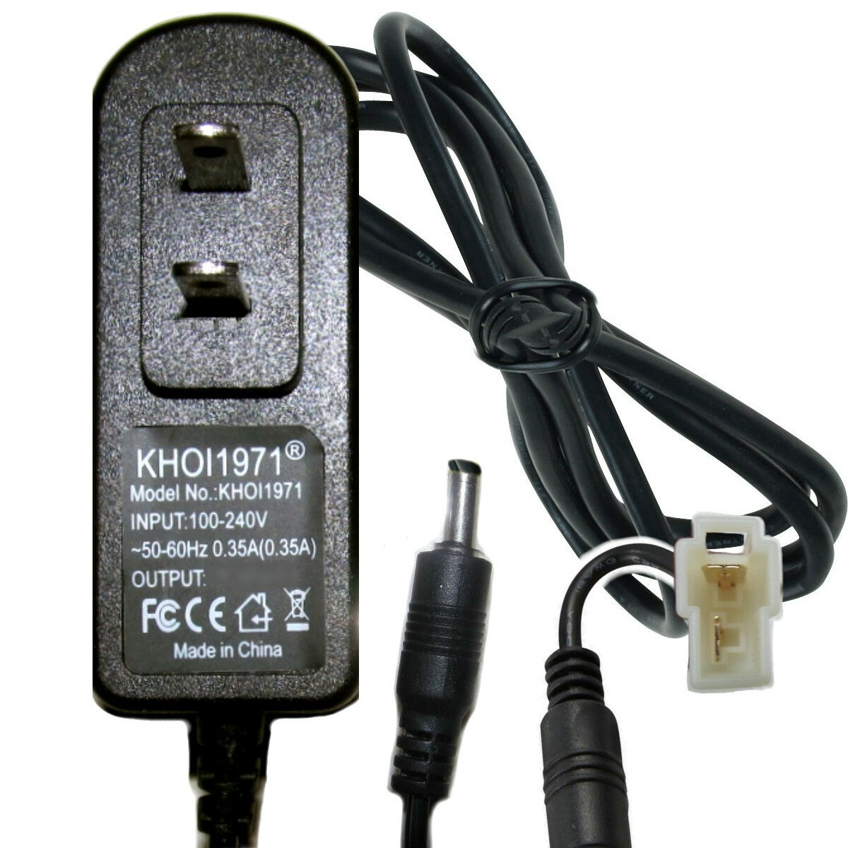 Yellow AC Wall Charger Adapter for Kid Motorz Construction Patrol Truck Ride F4 1158