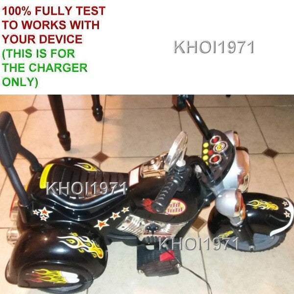 AC Wall Charger Adapter for Little Rider Road Warrior Motorcycle Ride-On Toy