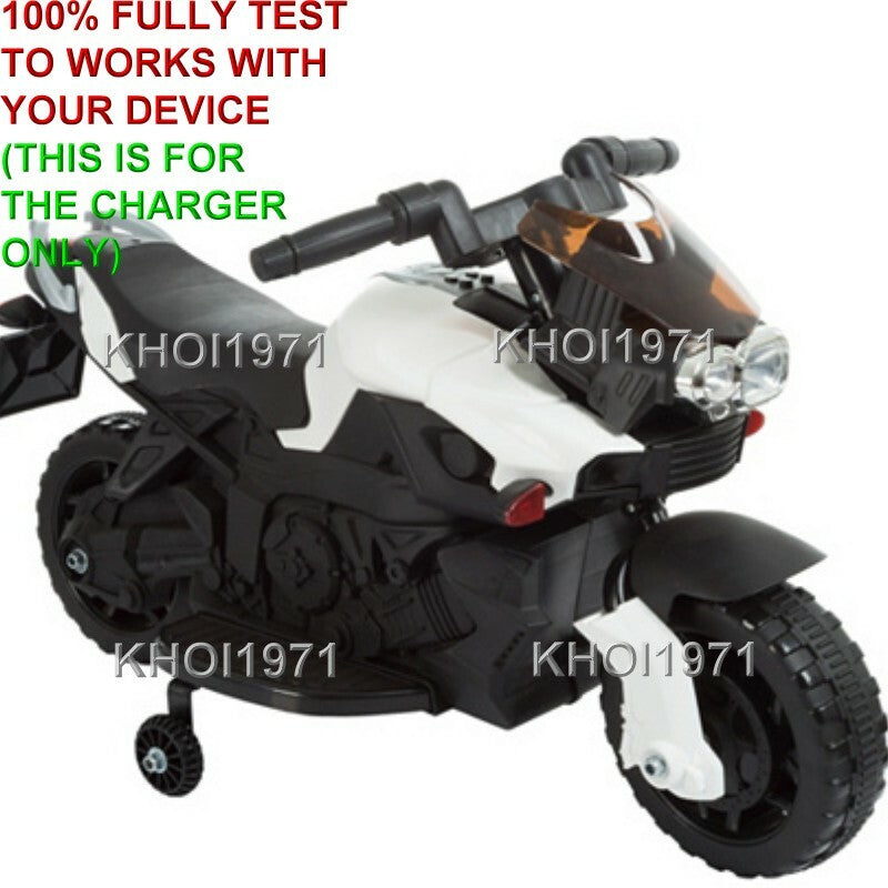 AC Wall Charger Adapter for Little Rider Motorcycle Ride-On with Training Wheel