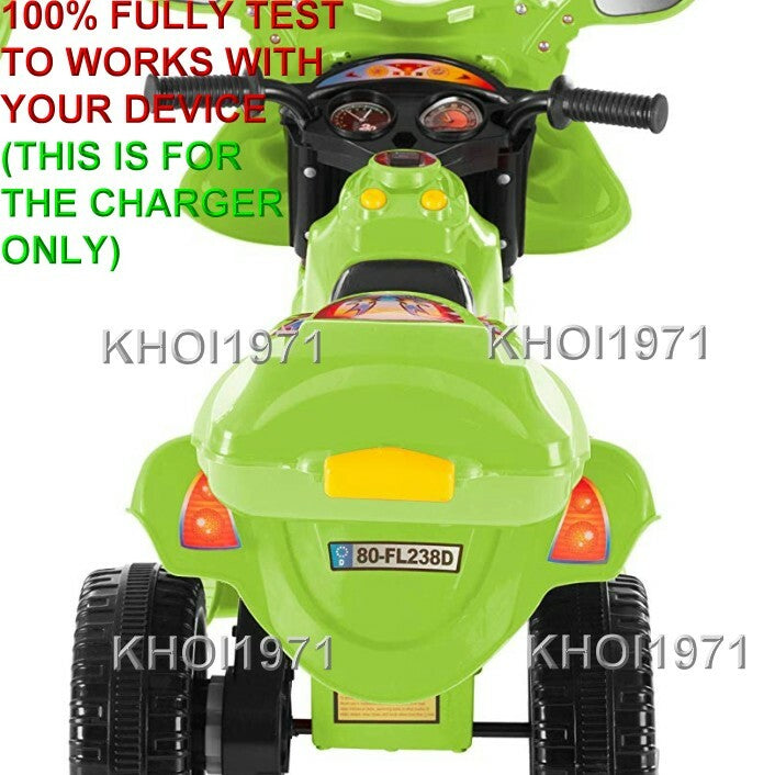 AC Wall Charger Adapter for Little Rider 3-Wheel Ride-On Trike Motorcycle