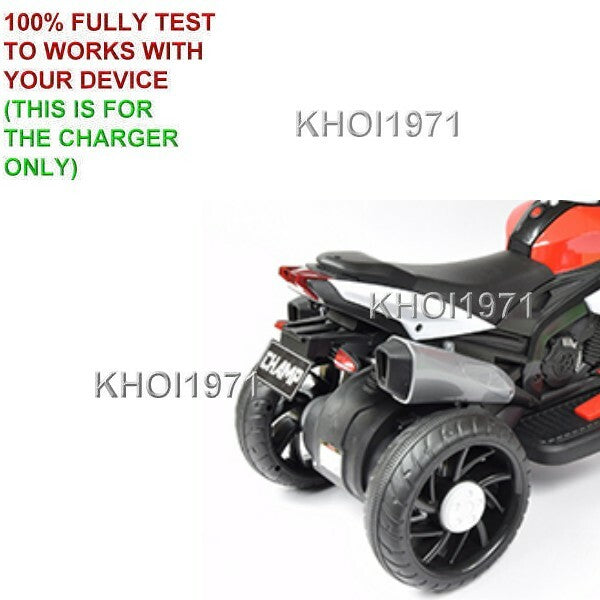 6V AC Charger Adapter for Kid Motorz Speedy 3-Wheel Ride-On Bike 1230-1237 Model