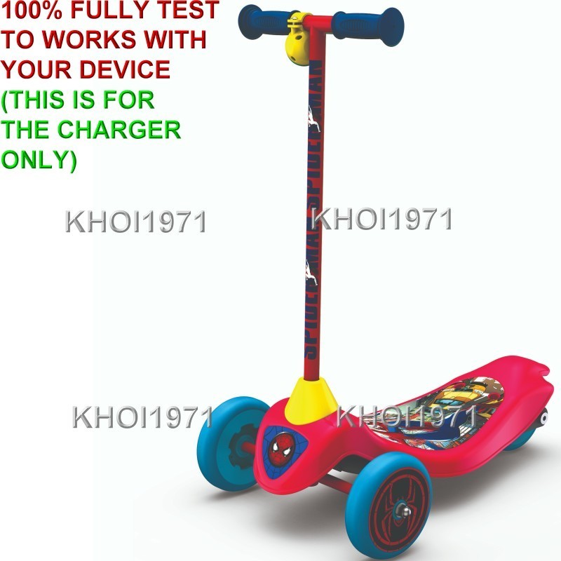 AC Charger Adapter for 6V Spiderman Pulse Performance Scooter Model 169884