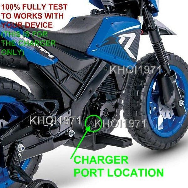 AC Charger Adapter for 17048P Huffy R1 Motorcycle Ride-On Training Wheel