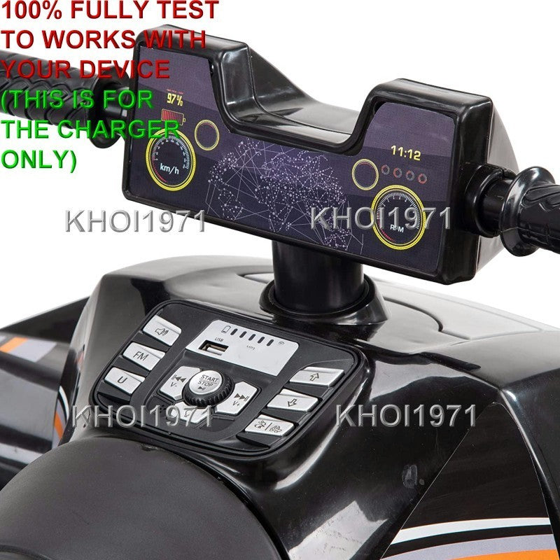 AC Wall Charger Adapter for 12V Ride-On ATV Battery Model 17299P 1200R